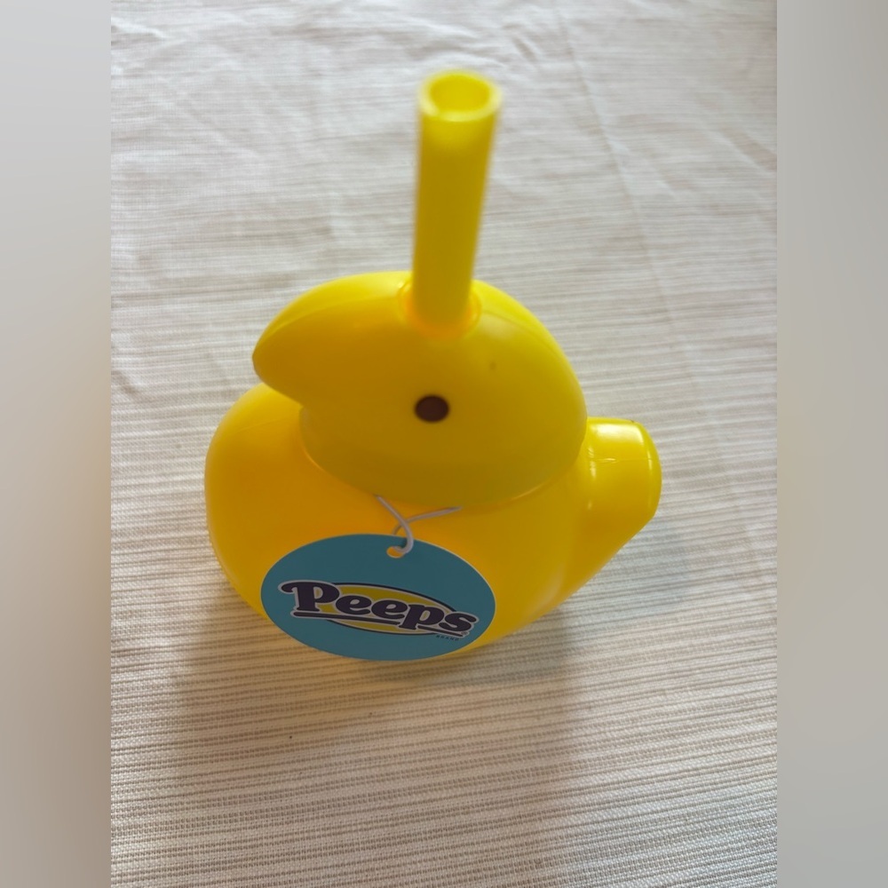 NWT PEEPS Yellow chick cup with straw. Easter cup